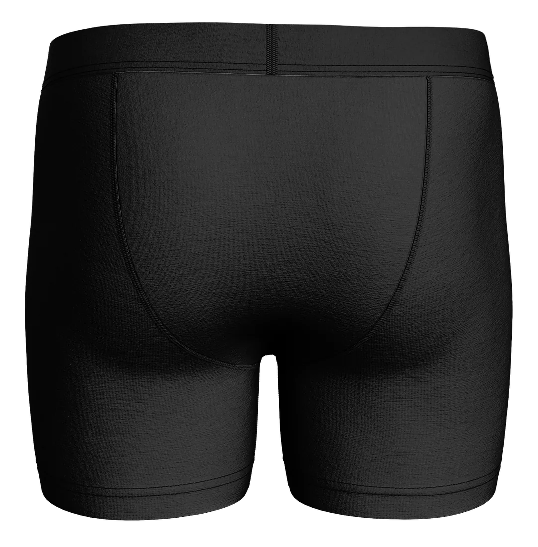 Boxers pretos lisos, vista de costas