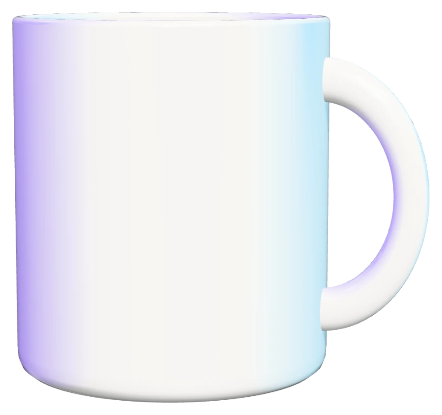 Caneca branca lisa de 350 ml