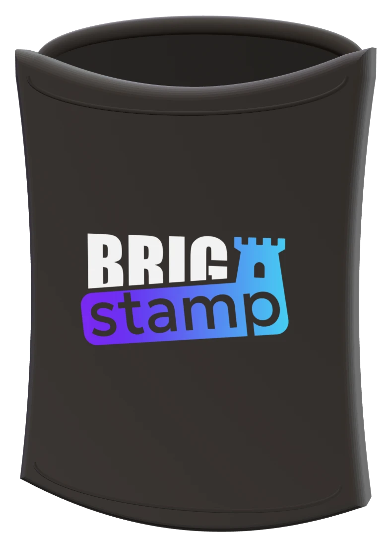 Gola preta, estampada com o logótipo da Brig Stamp